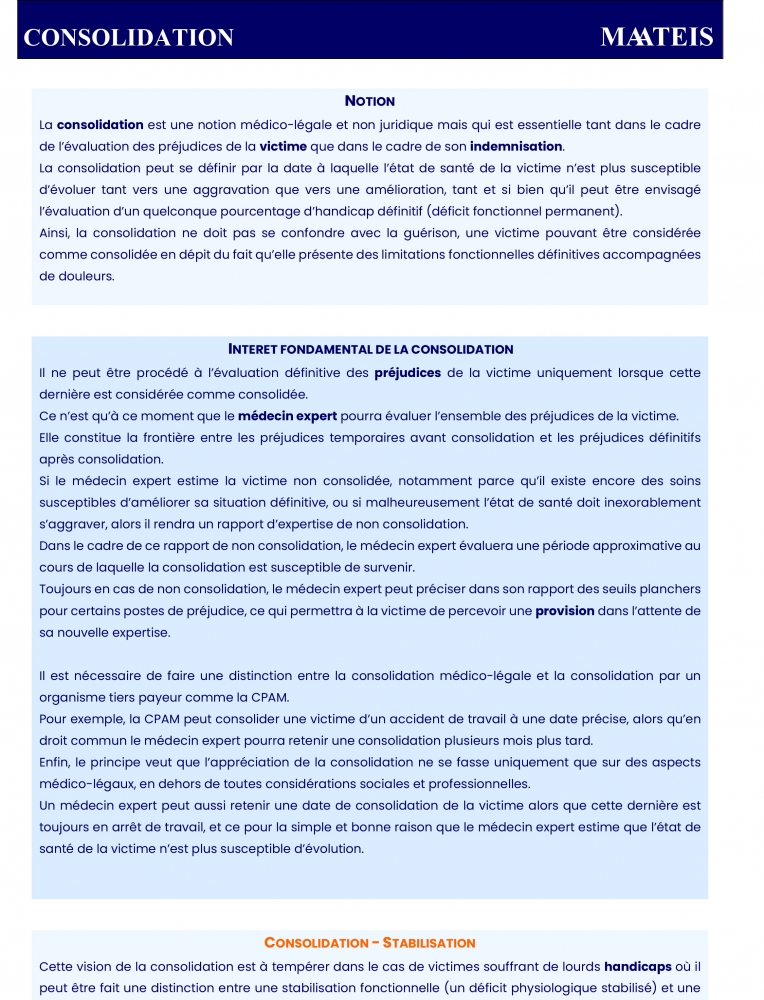 Fiche technique Consolidation